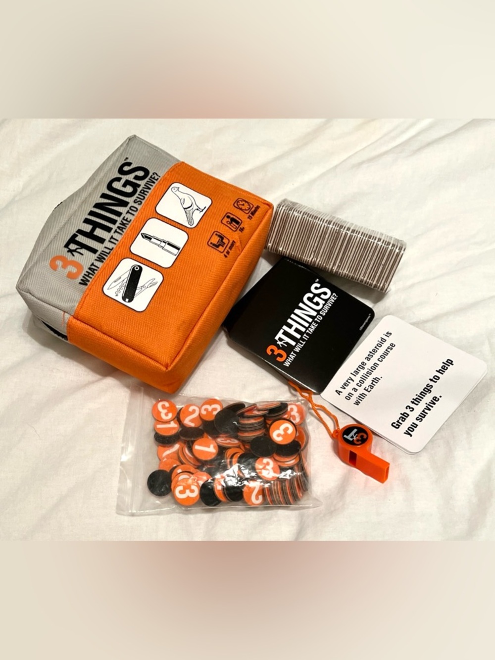 3THINGS Survival Party Game – Orange & Black New Fun Unique Game